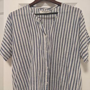 Emerson Fry India Button Down- blue stripe